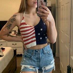 AMERICAN EAGLE KNIT HALTER TOP